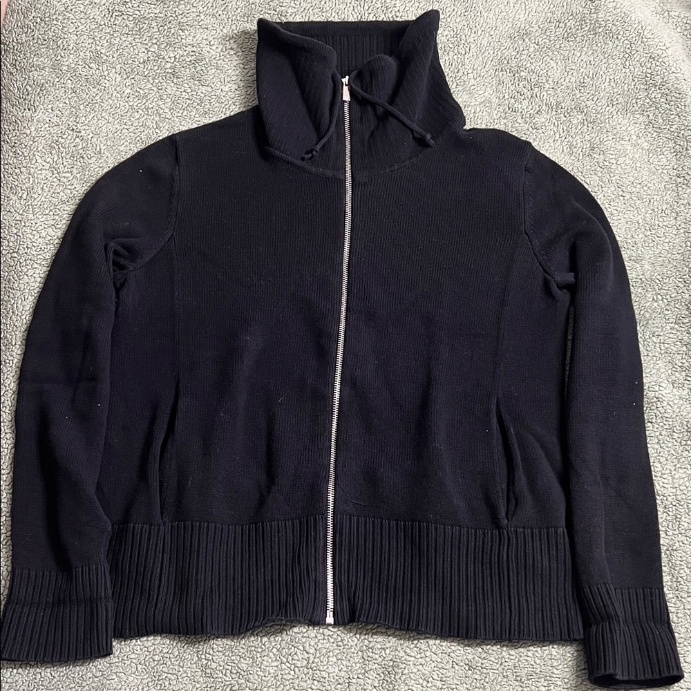 Black Zip-Up Sweater
